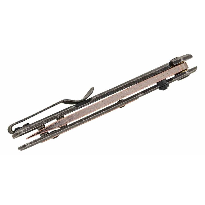 Couteau Browning Jericho Copper Wash Lame Acier D2 Frame Lock Clip BR0544B - Livraison Gratuite