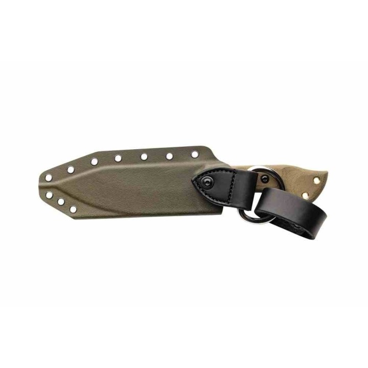Couteau TOPS Tundra Wolf Green Manche Micarta Lame Acier Carbone 1095 Cleaver Etui Kydex Made USA TPTWLF01 - Livraison Gratuite