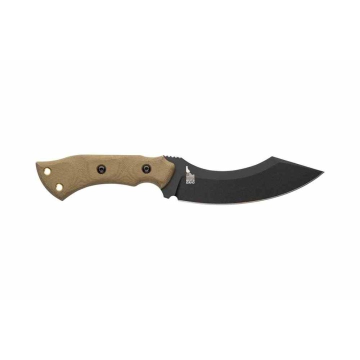 Couteau TOPS Tundra Wolf Green Manche Micarta Lame Acier Carbone 1095 Cleaver Etui Kydex Made USA TPTWLF01 - Livraison Gratuite