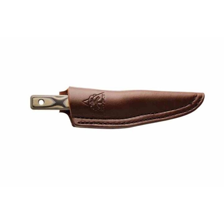 Couteau Tops Wood Nymph Manche G10 Lame Acier Carbone 1095 Etui CUir Made USA TPWDNP01 - Livraison Gratuite