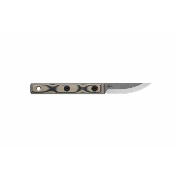 Couteau Tops Wood Nymph Manche G10 Lame Acier Carbone 1095 Etui CUir Made USA TPWDNP01 - Livraison Gratuite