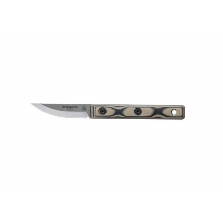 Couteau Tops Wood Nymph Manche G10 Lame Acier Carbone 1095 Etui CUir Made USA TPWDNP01 - Livraison Gratuite