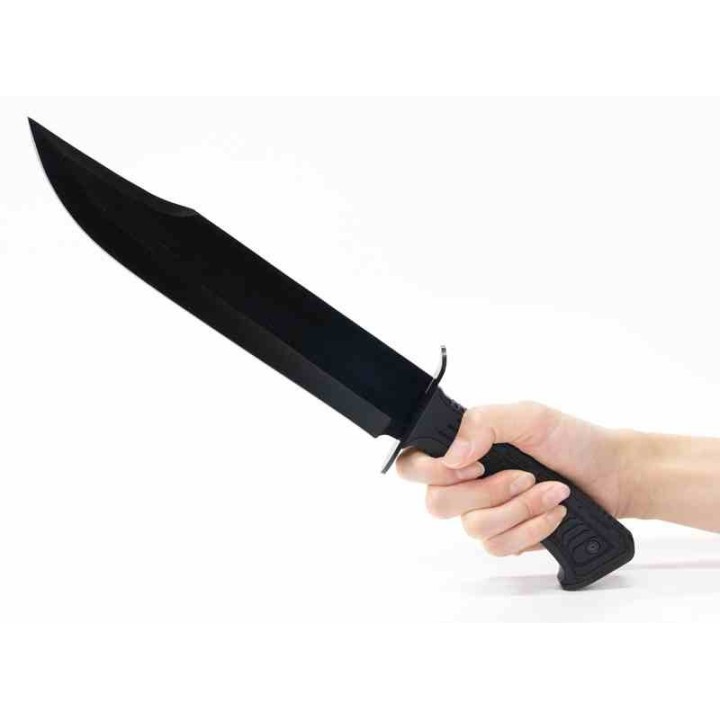 Couteau de Survie Chasse S-TEC Bowie Lame Acier Inox Manche ABS Etui Nylon STT2241902 - Livraison Gratuite