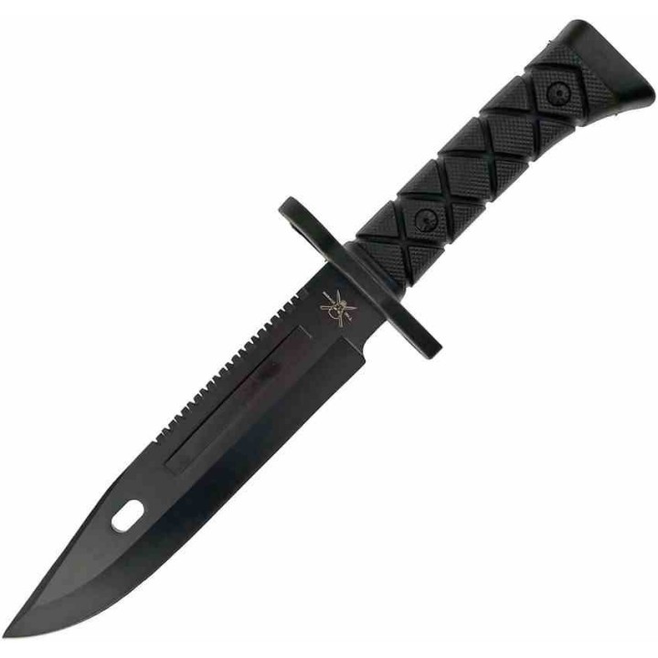 Couteau de Survie Tactical Bowie Frost Cutlery Lame Acier 3Cr13 Manche ABS Etui Plastic FTX41B - Livraison Gratuite