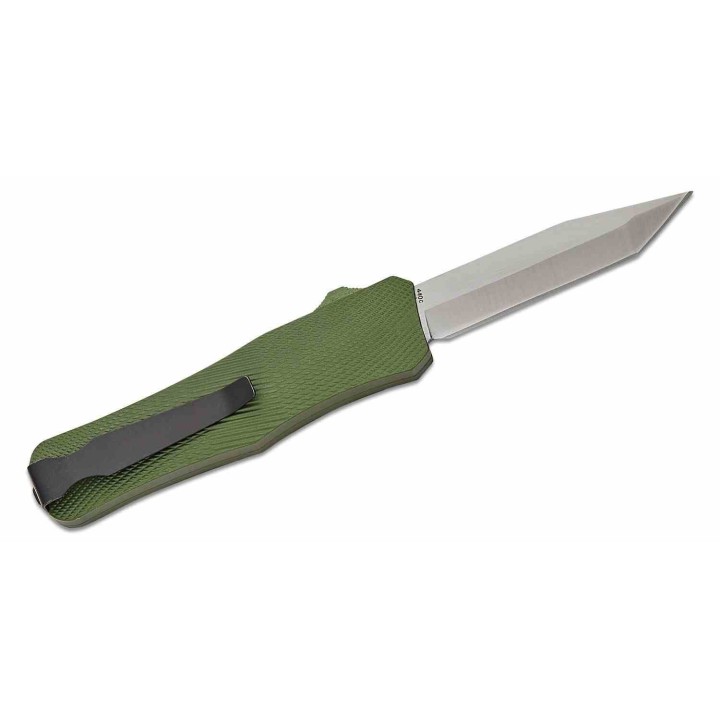 Couteau OTF Automatique Mantis Lame Acier 440C Tanto Manche Alum Green Clip USA MANOTF818 - Livraison Gratuite