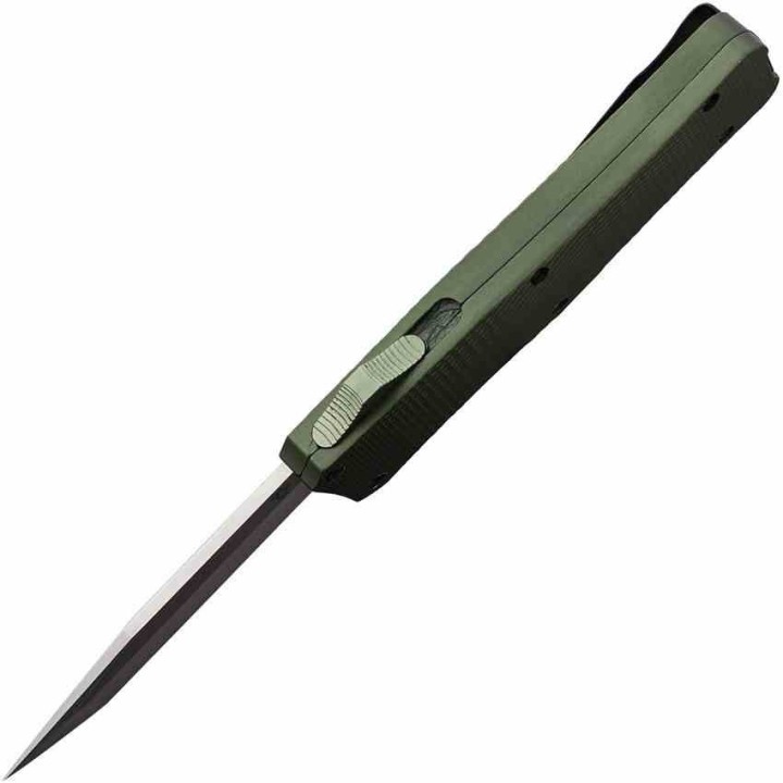 Couteau OTF Automatique Mantis Lame Acier 440C Tanto Manche Alum Green Clip USA MANOTF818 - Livraison Gratuite