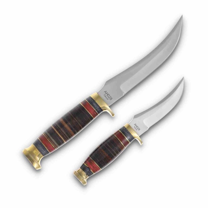 Set de 2 Couteau American Hunter Twin Hunter Set Lames Acier Inox Manche & Etui CUir AH028 - Livraison Gratuite