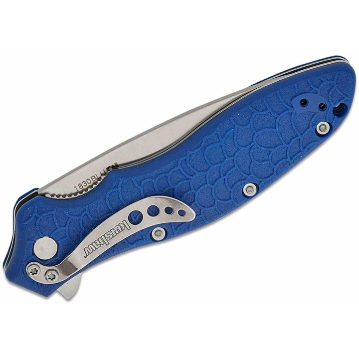 Couteau Kershaw Oso Sweet A/O Blue Manche GFN Lame Acier 8Cr13MoV Liner Lock Clip KS1830BLU - Livraison Gratuite