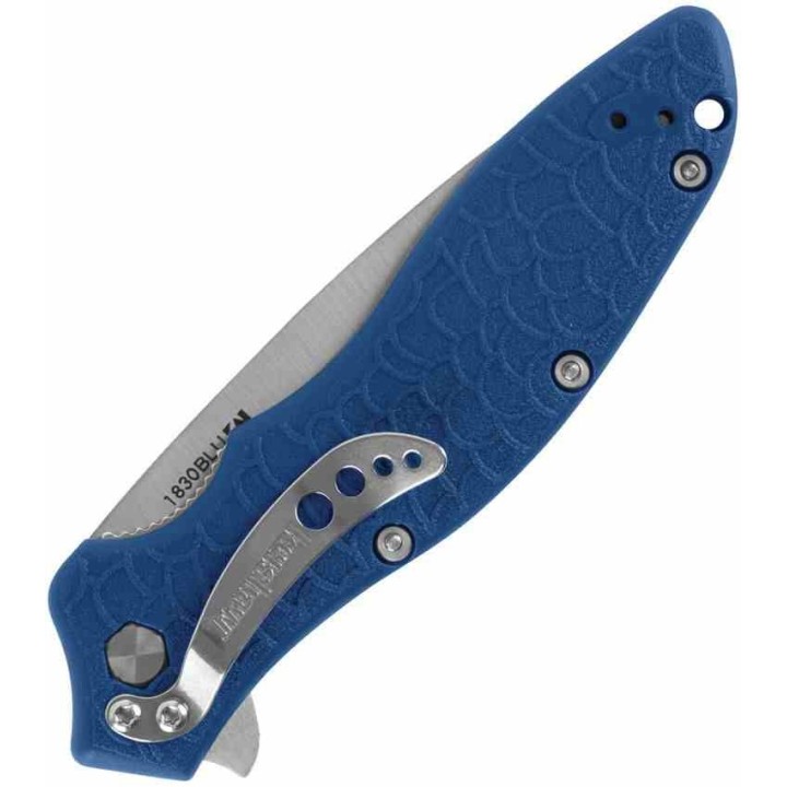 Couteau Kershaw Oso Sweet A/O Blue Manche GFN Lame Acier 8Cr13MoV Liner Lock Clip KS1830BLU - Livraison Gratuite