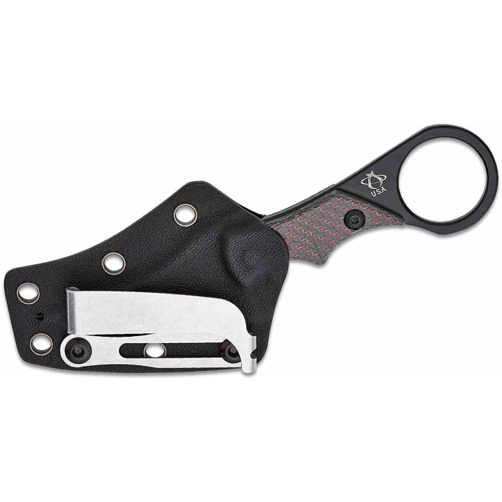 Couteau Mantis Sabot IV Karambit Black/Red Manche FCarbone Lame Acier M390 Etui Kydex MAN8332 - Livraison Gratuite