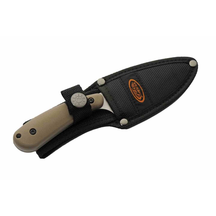 LOT DE 3 Couteau Skinner Lame Acier 3Cr13 Poignée ABS Tan Étui en Nylon Rite Edge CN211599DS - Livraison Gratuite