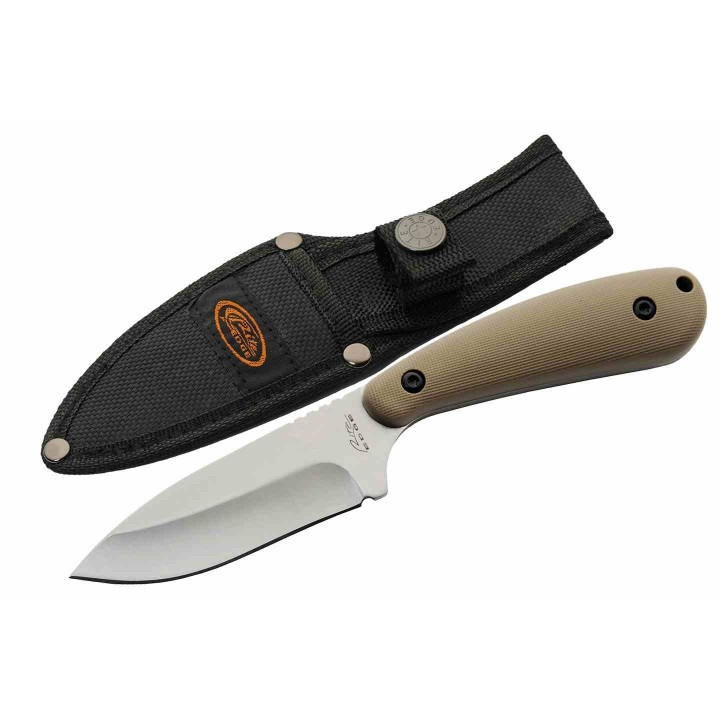 LOT DE 3 Couteau Skinner Lame Acier 3Cr13 Poignée ABS Tan Étui en Nylon Rite Edge CN211599DS - Livraison Gratuite