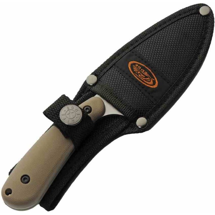 LOT DE 3 Couteau Skinner Lame Acier 3Cr13 Poignée ABS Tan Étui en Nylon Rite Edge CN211599DS - Livraison Gratuite