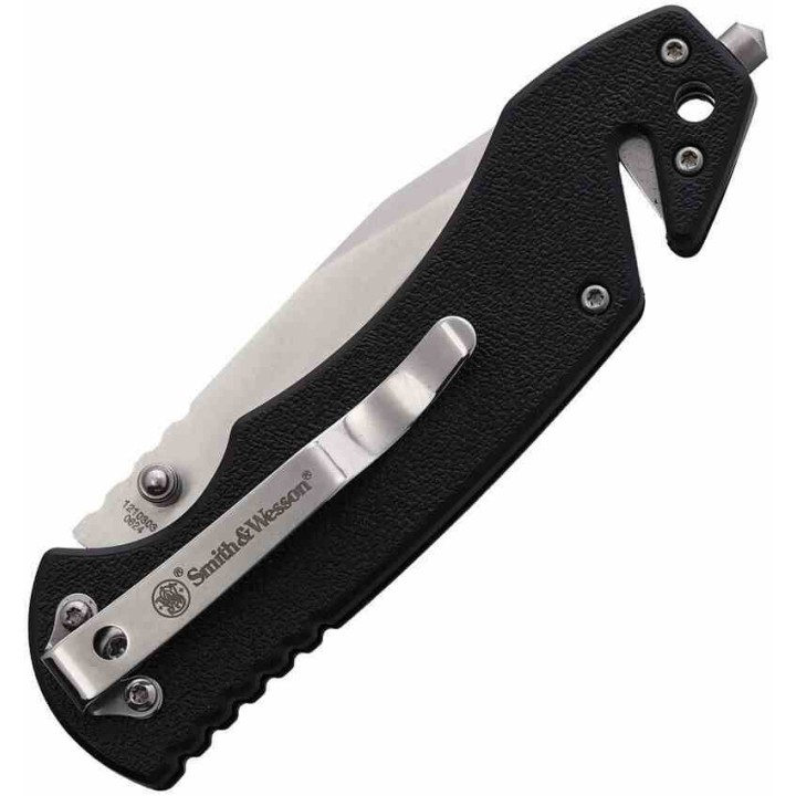 Couteau Smith&Wesson Flashlight Lame Tanto Manche Polymer Brise Vitres Coupe Ceintures SWP1208880 - Livraison Gratuite