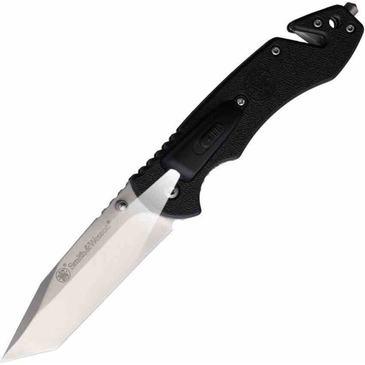 Couteau Smith&Wesson Flashlight Lame Tanto Manche Polymer Brise Vitres Coupe Ceintures SWP1208880 - Livraison Gratuite
