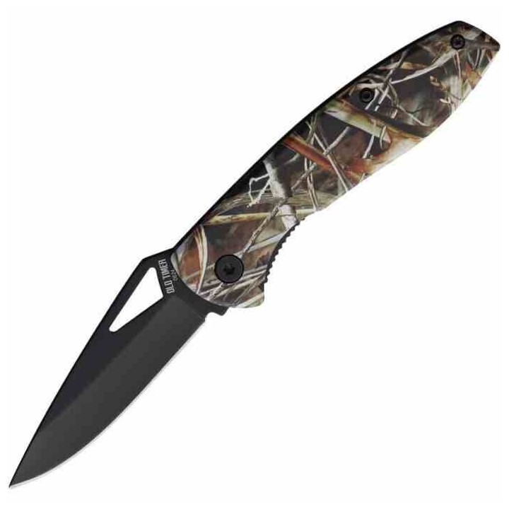 Couteau Schrade OT Camo Lame Acier Inox Manche Aluminium Clip Linerlock SCHP1207757 - Livraison Gratuite