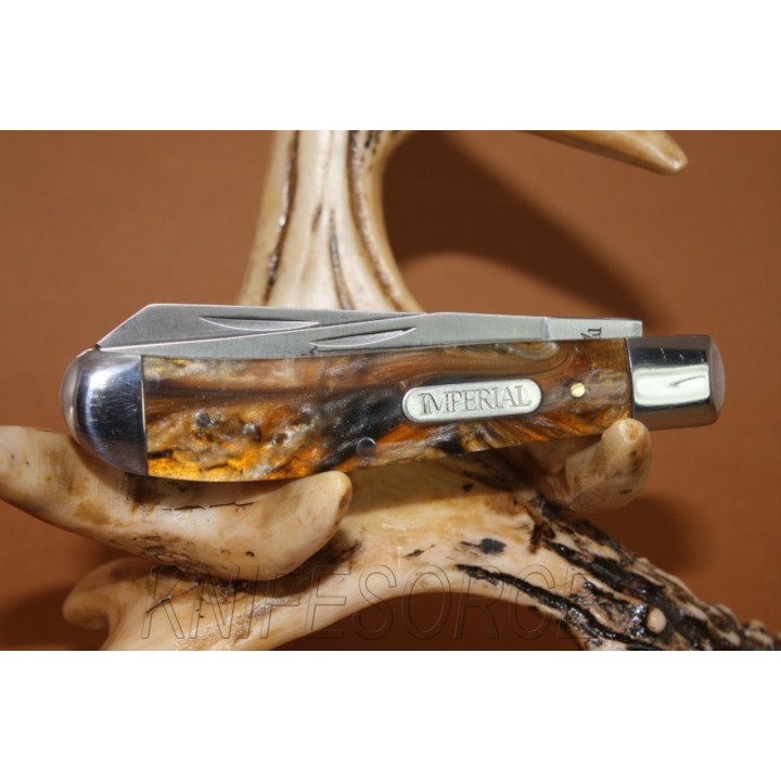 Canif Couteau de poche Imperial Schrade Medium  - Couteau Schrade Knives Imperial Trapper Amber Pocket Knife IMP15T