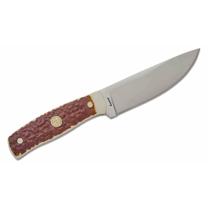 Couteau Schrade Uncle Henry Lame Acier 7Cr17MoV Manche Stagalon Etui Cuir SCH1205104 - Livraison Gratuite