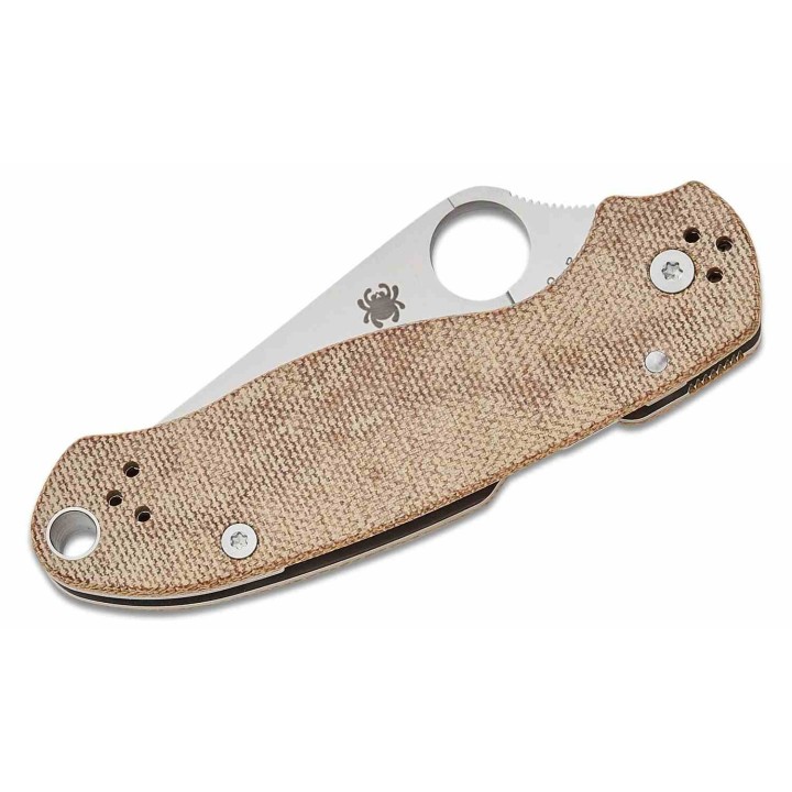Couteau Spyderco Para 3 Brown Micarta Lame Acier CPM Cru-Wear Clip Compression Lock USA SC223MPCW - Livraison Gratuite