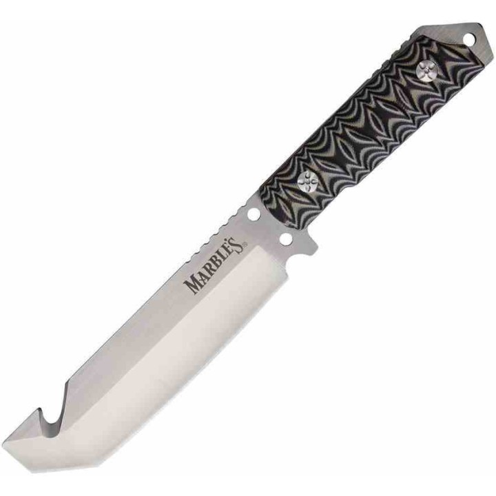 Couteau Marbles Tanto Lame Acier Inox Manche Black/Gray G10 Etui Nylon MR469 - Livraison Gratuite