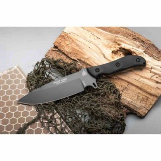 TPHERO04 Tops Silent Hero 4  Couteau de Survie en Acier Carbone 1095 Étui Cuir Made USA - Livraison Gratuite