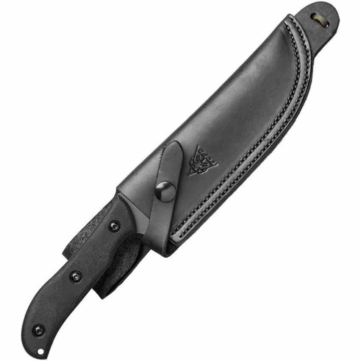 TPHERO04 Tops Silent Hero 4  Couteau de Survie en Acier Carbone 1095 Étui Cuir Made USA - Livraison Gratuite