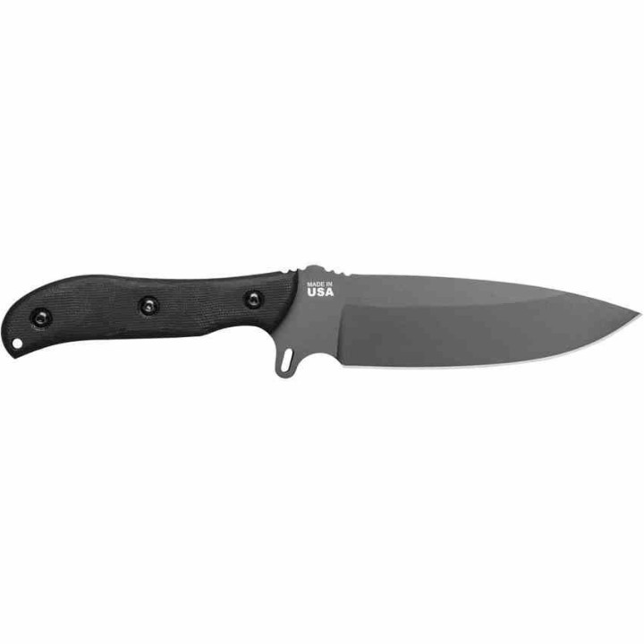 TPHERO04 Tops Silent Hero 4  Couteau de Survie en Acier Carbone 1095 Étui Cuir Made USA - Livraison Gratuite
