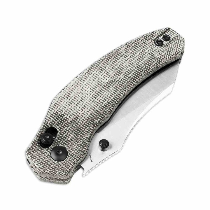 Couteau Kizer Cutlery Bulldog Black Manche Micarta Lame Acier 154CM IKBS Clutch Lock Clip KIV3672C2 - Livraison Gratuite