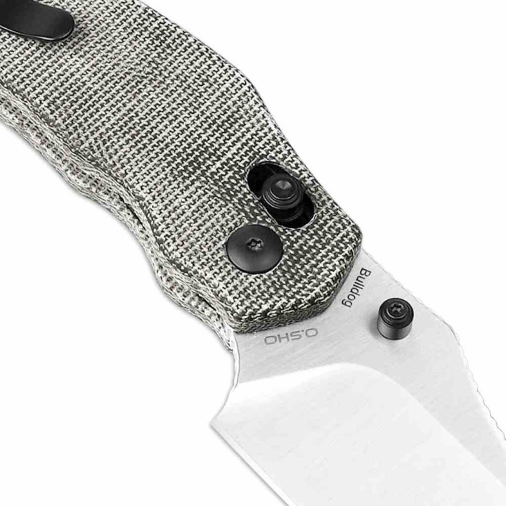 Couteau Kizer Cutlery Bulldog Black Manche Micarta Lame Acier 154CM IKBS Clutch Lock Clip KIV3672C2 - Livraison Gratuite