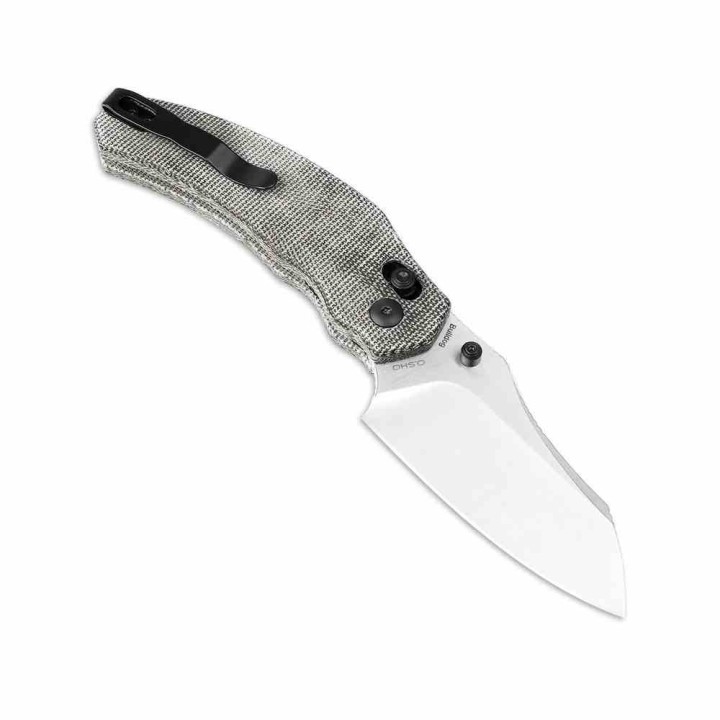 Couteau Kizer Cutlery Bulldog Black Manche Micarta Lame Acier 154CM IKBS Clutch Lock Clip KIV3672C2 - Livraison Gratuite