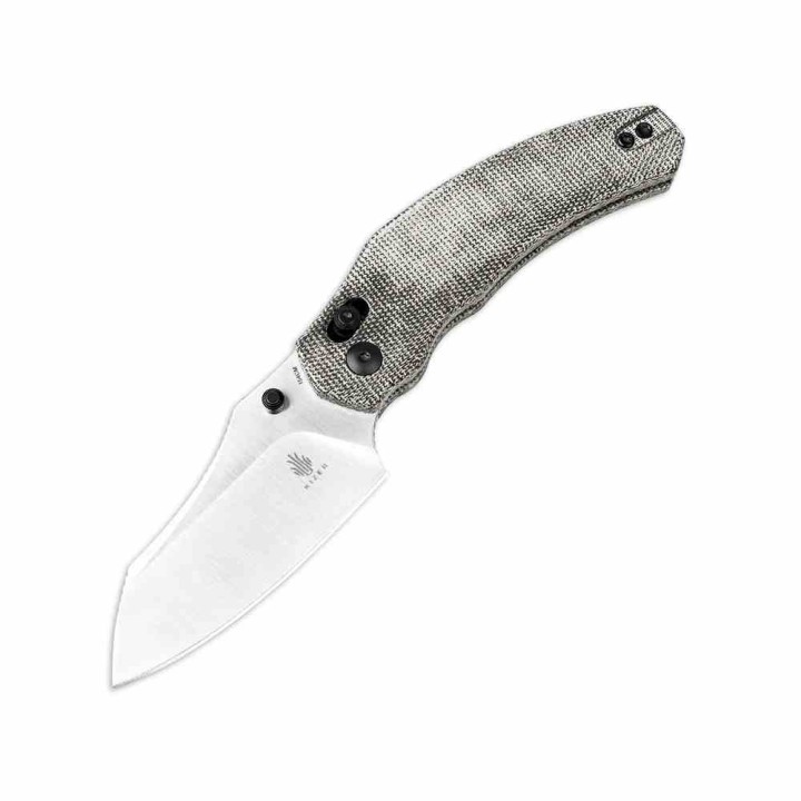 Couteau Kizer Cutlery Bulldog Black Manche Micarta Lame Acier 154CM IKBS Clutch Lock Clip KIV3672C2 - Livraison Gratuite
