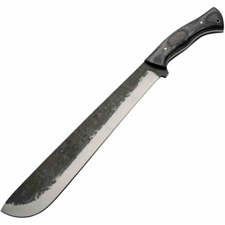 Couteau Rite Edge Machette Lame Acier Carbone Manche Bois Etui Cuir PA203509 - Livraison Gratuite