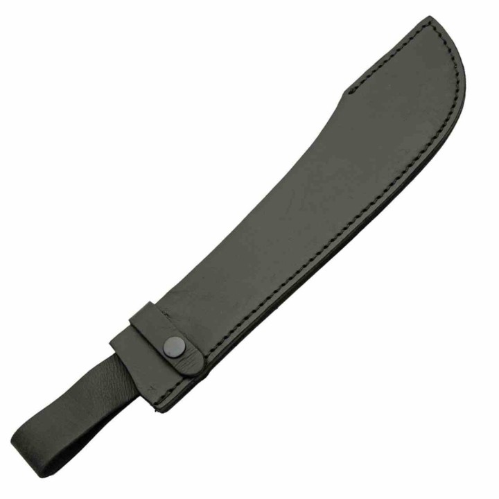 Couteau Rite Edge Machette Lame Acier Carbone Manche Bois Etui Cuir PA203509 - Livraison Gratuite