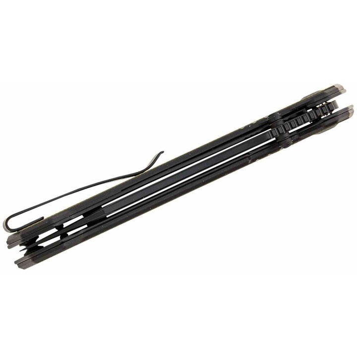 Couteau SENCUT Draxor Black/Geen Manche G10 Lame Acier 9Cr18MoV Satin Sheepsfoot IKBS Clip S240352 - Livraison Gratuite
