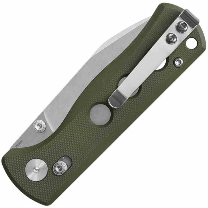 Couteau de Poche QSP Canary Glyde Lame Acier 14C28N Manche G10 Vert/Noir QS150GLB1 - Livraison Gratuite