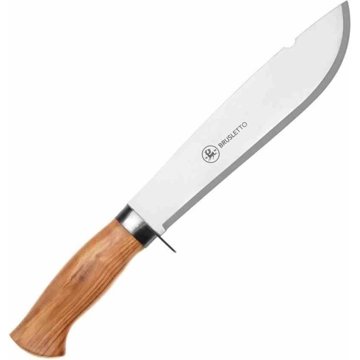 Couteau Villmarka Stor Brusletto Lame Acier 440C Manche Bois Etui CUir BRU10144 - LIVRAISON GRATUITE