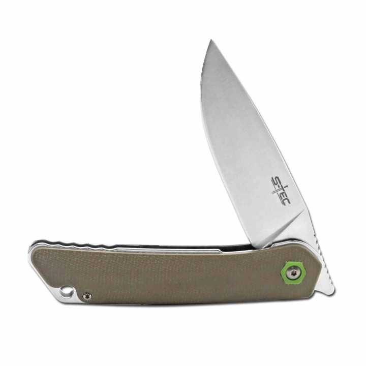 Couteau S-TEC Kangaroo Brown Lame Acier Sandvik 14C28N Manche G10 Linerlock Clip STTS501K  - Livraison Gratuite