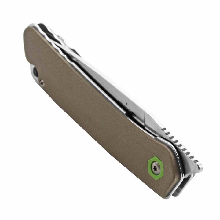 Couteau S-TEC Kangaroo Brown Lame Acier Sandvik 14C28N Manche G10 Linerlock Clip STTS501K  - Livraison Gratuite