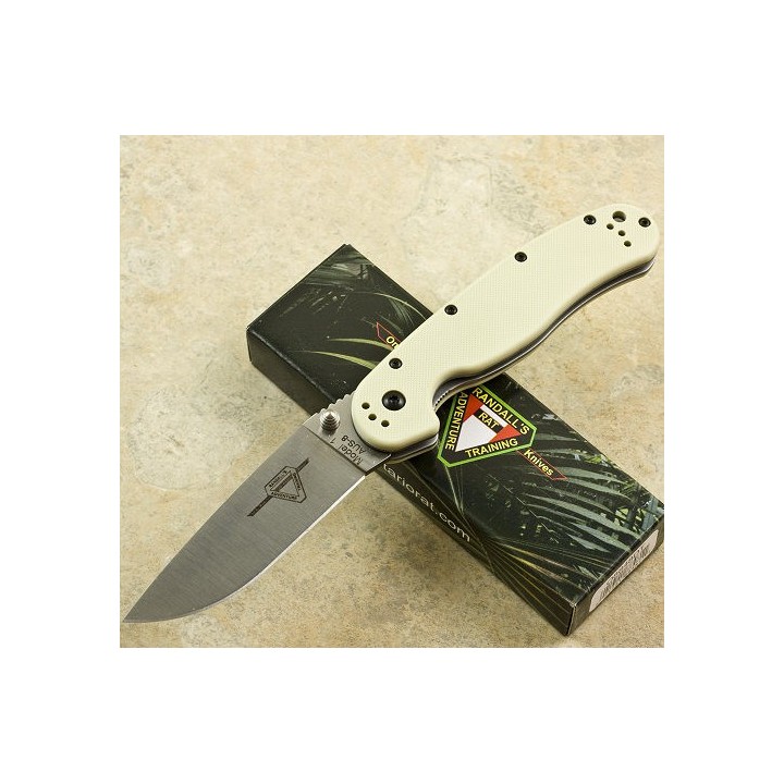 ONTARIO RAT 1 - ON8848DT - Couteau Ontario Pliant Acier AUS8 Plaquettes G10