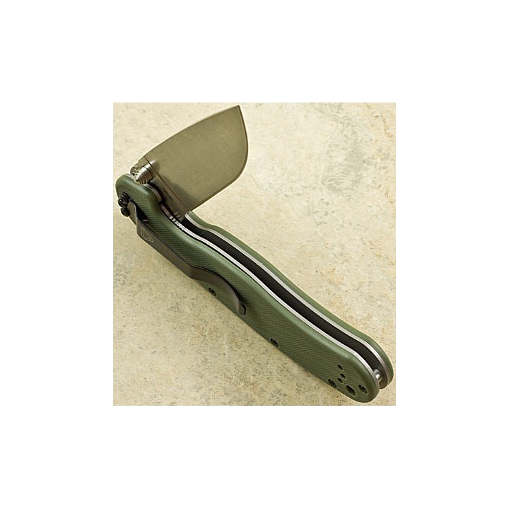 Couteau Ontario RAT 1 Lame Acier AUS8 Manche Green Nylon Linerlock Clip ON8848OD - Livraison Gratuite