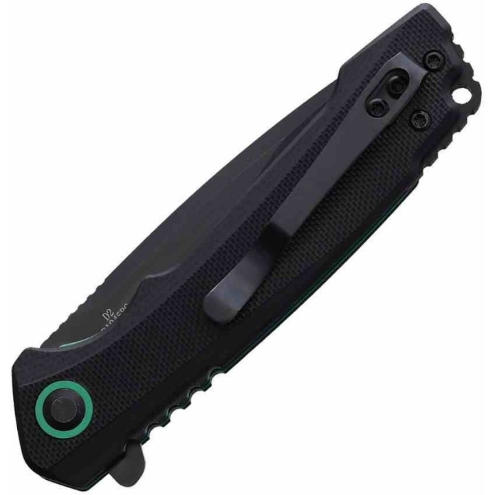 Couteau ABKT TAC AB Elite Folding BB Lame Acier D2 Manche G10 Noir Liner Lock Clip AB1045B - Livraison Gratuite
