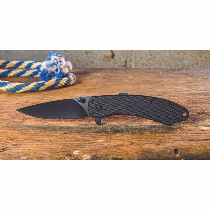 Couteau ABKT TAC AB Elite Ember Lame Acier 8Cr13MoV Manche G10 Linerlock Clip AB067B - Livraison Gratuite