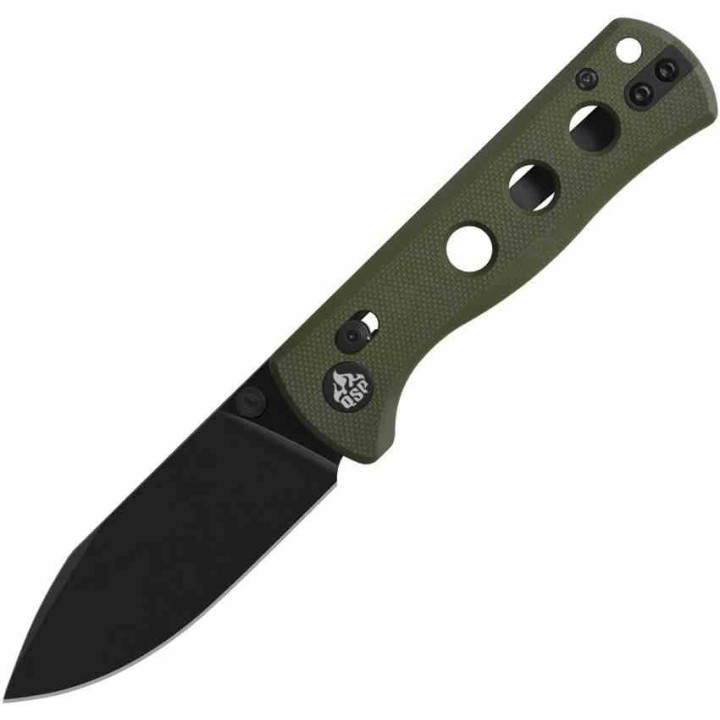Couteau QSP Canary Glyde Lock Green Lame Acier 14C28N Manche G10 IKBS Clip QS150GLB2 - Livraison Gratuite