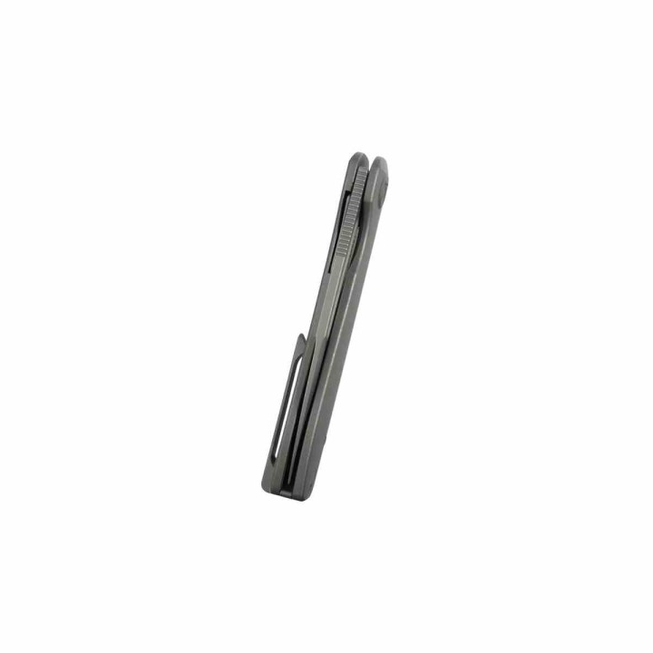 Couteau Kubey Supercell Titane Darkblast Lame Acier 14C28N BLK Linerlock Clip Titane KUB353C - Livraison Gratuite