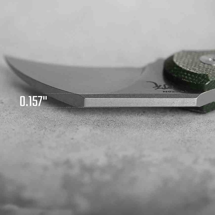 Couteau Vosteed Dirty Girl D0201 Karambit Lame Acier 14C28N Manche Micarta Etui Kydex VOSD0201 - Livraison Gratuite