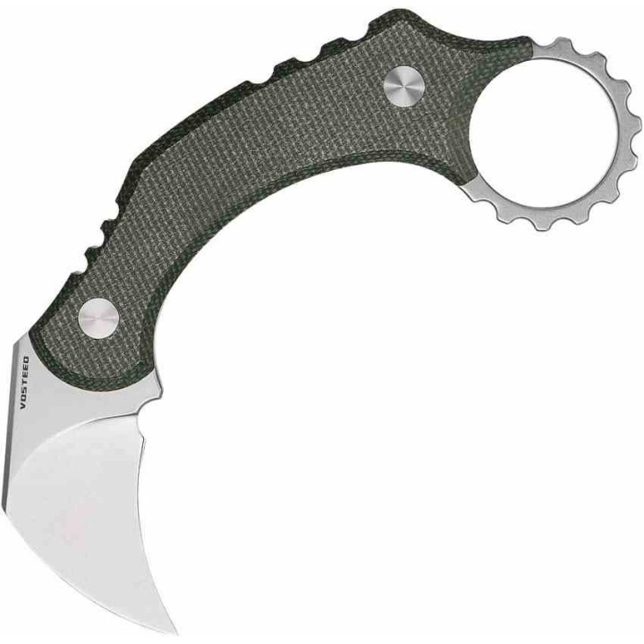 Couteau Vosteed Dirty Girl D0201 Karambit Lame Acier 14C28N Manche Micarta Etui Kydex VOSD0201 - Livraison Gratuite