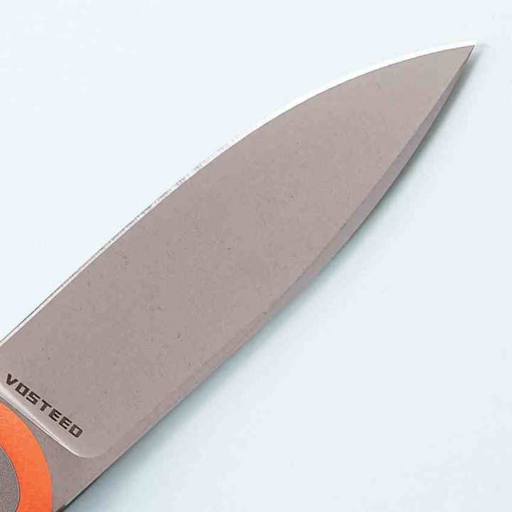 Couteau Vosteed Corgi Pup Orange Trek Lock Lame Acier 14C28N Manche G10 IKBS VOSA0731 - Livraison Gratuite