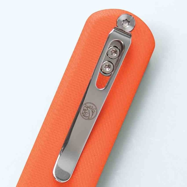 Couteau Vosteed Corgi Pup Orange Trek Lock Lame Acier 14C28N Manche G10 IKBS VOSA0731 - Livraison Gratuite