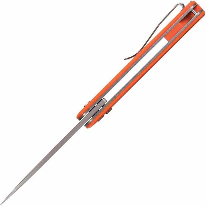 Couteau Vosteed Corgi Pup Orange Trek Lock Lame Acier 14C28N Manche G10 IKBS VOSA0731 - Livraison Gratuite