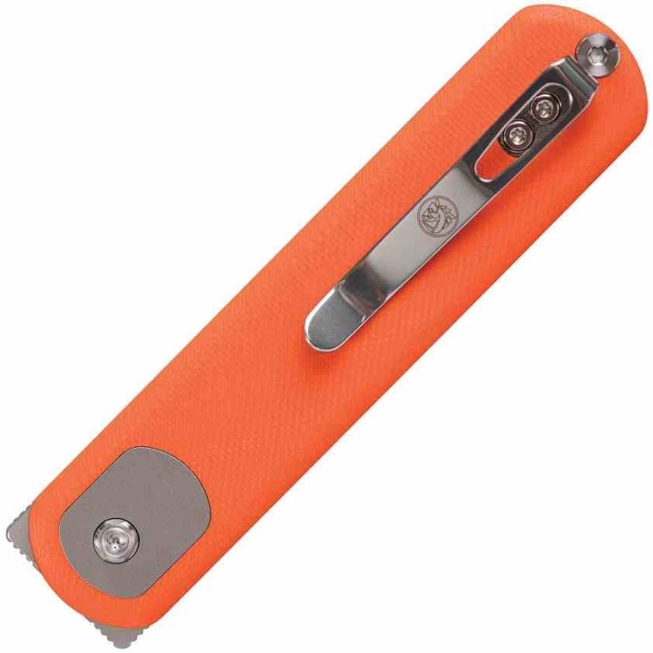 Couteau Vosteed Corgi Pup Orange Trek Lock Lame Acier 14C28N Manche G10 IKBS VOSA0731 - Livraison Gratuite